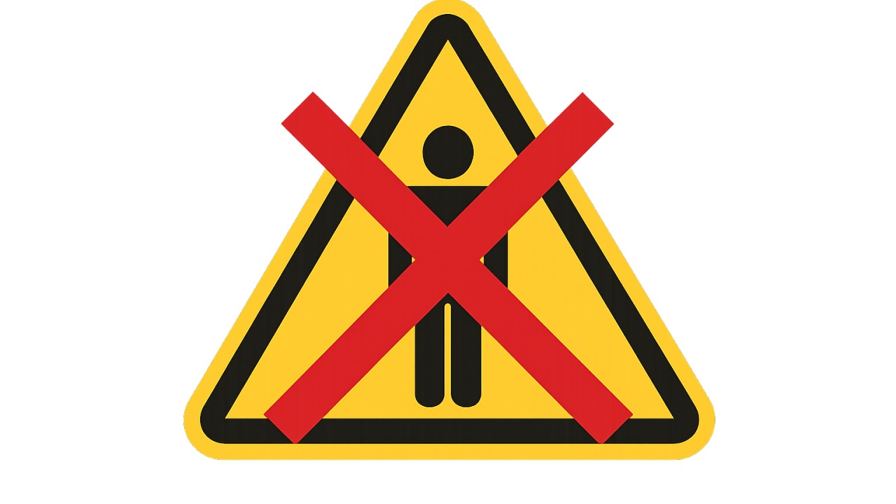 Warning symbol crossed out to show that human error is a clue, not a cause